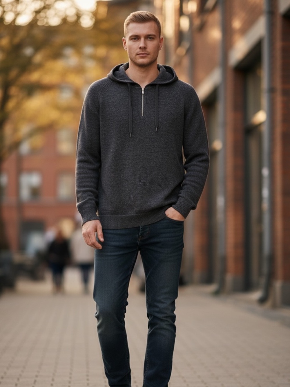 Peter Millar Blue Zip-Up Sweater